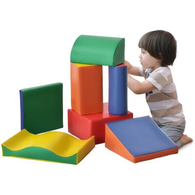 Conjunto de Bloques de Espuma HOMCOM para Niños 1-3 Años - Piezas de Construcción Conjunto de Bloques de Espuma HOMCOM para Niños 1-3 Años - Piezas de Construcción