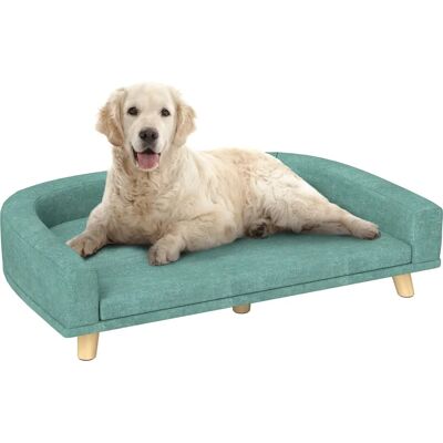 Pawhut Grand Canapé pour Chiens - Surélevé, Coussine Amovible, Pieds en Bois - Publicité Pawhut Grand Canapé pour Chiens - Surélevé, Coussine Amovible, Pieds en Bois - Publicité