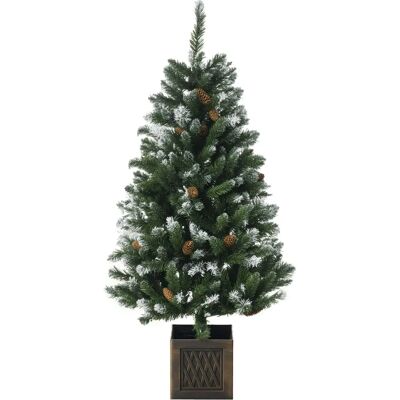 Árbol de Navidad Artificial HOMCOM 120cm con 328 Ramas y Maceta - Decoración Interior Árbol de Navidad Artificial HOMCOM 120cm con 328 Ramas y Maceta - Decoración Interior