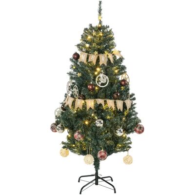 Árbol de Navidad artificial Homcom 1,5m con 472 ramas, 100 luces LED, 80 decoraciones - Árbol de Navidad Árbol de Navidad artificial Homcom 1,5m con 472 ramas, 100 luces LED, 80 decoraciones - Árbol de Navidad