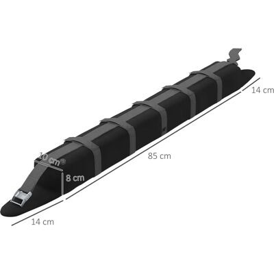 Barras de Techo Universales Homcom - Capacidad 75kg - Fáciles de Instalar - Negro Barras de Techo Universales Homcom - Capacidad 75kg - Fáciles de Instalar - Negro