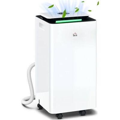 Homcom Deshumidificador 12L - 5 Modos, Silencioso, Pantalla LED Homcom Deshumidificador 12L - 5 Modos, Silencioso, Pantalla LED