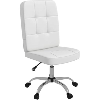 Silla de Oficina Blanca Ajustable Vinsetto - Muebles de Oficina y Escritorio Silla de Oficina Blanca Ajustable Vinsetto - Muebles de Oficina y Escritorio