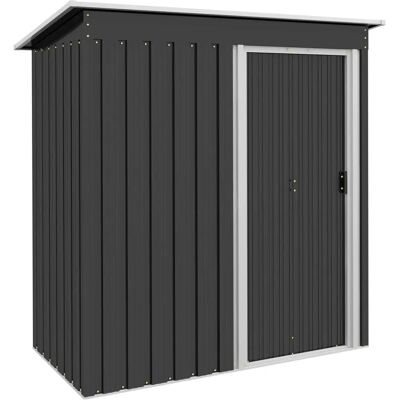 Cobertizo de Jardín Outsunny 1,16 m² 163x89x182cm Herramientas metálicas con puerta corredera Cobertizo de Jardín Outsunny 1,16 m² 163x89x182cm Herramientas metálicas con puerta corredera