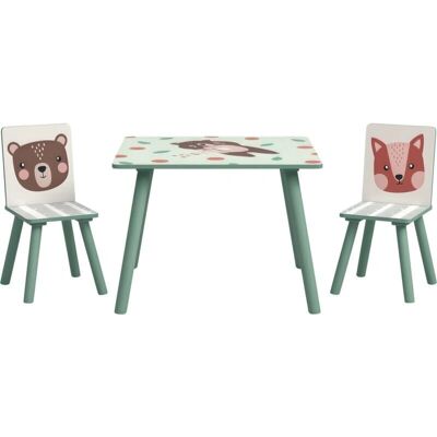 Conjunto de Mesa Infantil Zonekiz - Estampados de Animales - Seguro y Duradero Conjunto de Mesa Infantil Zonekiz - Estampados de Animales - Seguro y Duradero