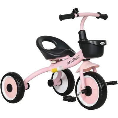 Triciclo infantil Aiyaplay - Assento ajustável, Rodas EVA, Rosa & Preto Triciclo infantil Aiyaplay - Assento ajustável, Rodas EVA, Rosa & Preto