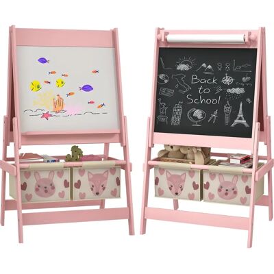 Caballetes para niños Aiyaplay - 3 en 1 con pizarra rosa y almacenamiento Caballetes para niños Aiyaplay - 3 en 1 con pizarra rosa y almacenamiento