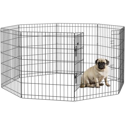 PawHut Parque para Perros - Valla Metálica Resistente y Plegable PawHut Parque para Perros - Valla Metálica Resistente y Plegable