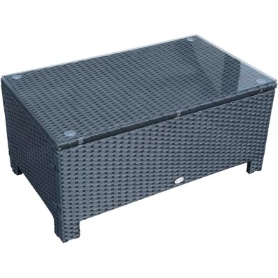 Outsunny - Garden Coffee Table - Encimera de Cristal - Coffee Table Outsunny - Garden Coffee Table - Encimera de Cristal - Coffee Table