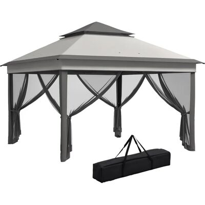 Tienda de Jardín Portátil Outsunny 3x3m con Mosquiteras UV30+ Impermeable Tienda de Jardín Portátil Outsunny 3x3m con Mosquiteras UV30+ Impermeable