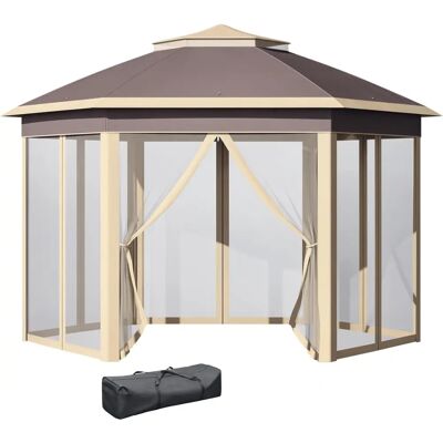 Pérgola de Jardín Outsunny - Ajustable, Plegable, Hexagonal Pérgola de Jardín Outsunny - Ajustable, Plegable, Hexagonal