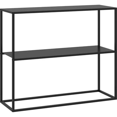 Homcom - Industrial Style Console Table - 90x30x75 cm - Negro - Console Table Homcom - Industrial Style Console Table - 90x30x75 cm - Negro - Console Table