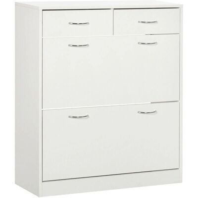 Armario de Zapatos Blanco Homcom - Capacidad 12 Pares, Diseño Moderno Compacto Armario de Zapatos Blanco Homcom - Capacidad 12 Pares, Diseño Moderno Compacto