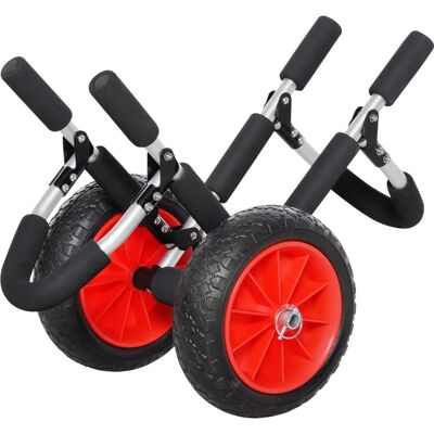 Homcom - Carrito para Tablas de Surf - Marco de aluminio - 64x55x38.5 cm - Carrito Homcom - Carrito para Tablas de Surf - Marco de aluminio - 64x55x38.5 cm - Carrito