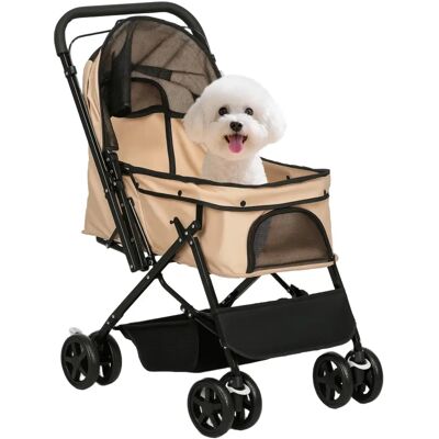 Pawhut Carrito para mascotas mango reversible - Transportín para perros pequeños Pawhut Carrito para mascotas mango reversible - Transportín para perros pequeños