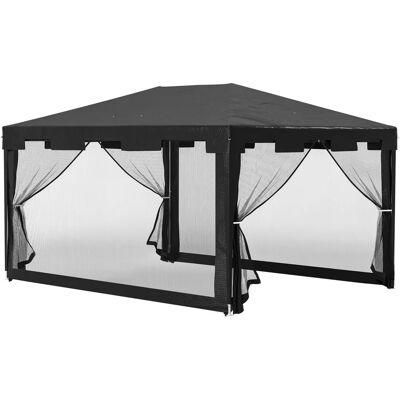 Pérgola de jardín de metal Outsunny 4x3m Resistente al agua y UV Pérgola de jardín de metal Outsunny 4x3m Resistente al agua y UV