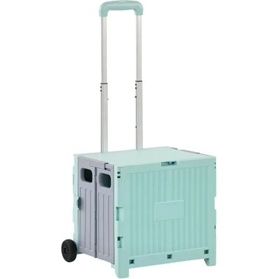 Carrito de compras plegable de aluminio y aleación verde HOMCOM - Carro de compras Carrito de compras plegable de aluminio y aleación verde HOMCOM - Carro de compras
