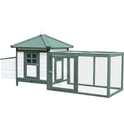 Gallinero de madera de pino PawHut - Casa para aves grande y resistente Gallinero de madera de pino PawHut - Casa para aves grande y resistente