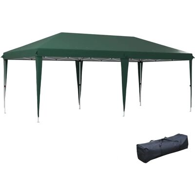 Pérgola de jardín Outsunny - 6x3 m, Verde, Protección UV Pérgola de jardín Outsunny - 6x3 m, Verde, Protección UV
