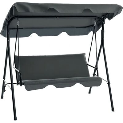 Columpio de Jardín Outsunny con Toldo Ajustable - Para 3 Personas Columpio de Jardín Outsunny con Toldo Ajustable - Para 3 Personas