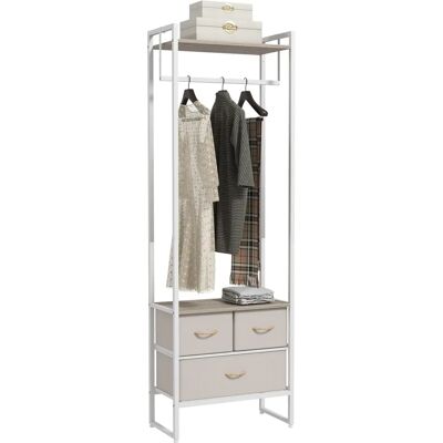 HOMCOM Perchero con Almacenamiento - Natural - 58,5x30x178 cm HOMCOM Perchero con Almacenamiento - Natural - 58,5x30x178 cm