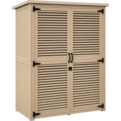 Cobertizo de Madera Outsunny - 0,83 m², 127x65x168 cm, Impermeable Cobertizo de Madera Outsunny - 0,83 m², 127x65x168 cm, Impermeable