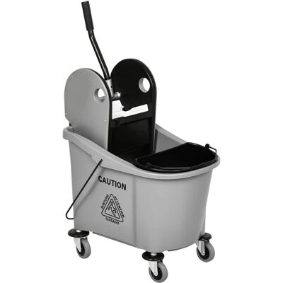 Homcom - Cubo de Fregona con Ruedas - 36L Capacidad Homcom - Cubo de Fregona con Ruedas - 36L Capacidad