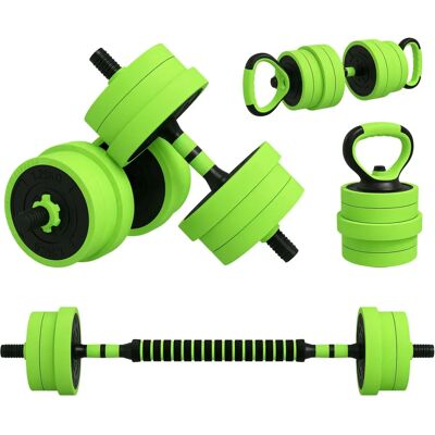 Set de Fitness 20kg 4 en 1 Sportnow - Mancuernas y Pesa Rusa Ajustable Set de Fitness 20kg 4 en 1 Sportnow - Mancuernas y Pesa Rusa Ajustable