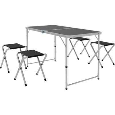 Outsunny - Mesa plegable - 120x60x55-70 cm - Camping Set Outsunny - Mesa plegable - 120x60x55-70 cm - Camping Set