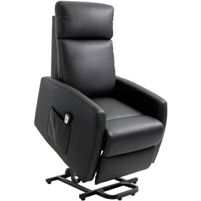 Sillón Elevador Eléctrico HOMCOM - Negro - Reclinable 145° para Personas Mayores Sillón Elevador Eléctrico HOMCOM - Negro - Reclinable 145° para Personas Mayores