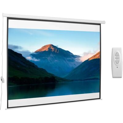 Pantalla de proyector eléctrica HOMCOM 120 pulgadas blanca Pantalla de proyector eléctrica HOMCOM 120 pulgadas blanca