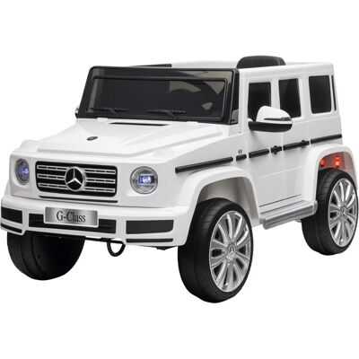 Coche eléctrico infantil HOMCOM G500 Blanco - 12V, 3-5 km/h, 30kg Coche eléctrico infantil HOMCOM G500 Blanco - 12V, 3-5 km/h, 30kg