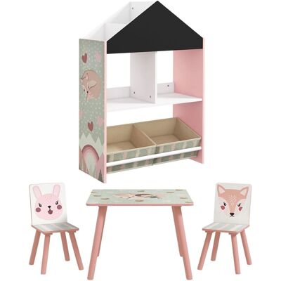 Conjunto de Muebles Infantiles Zonekiz con Estantería y Mesa - Dormitorio Infantil Conjunto de Muebles Infantiles Zonekiz con Estantería y Mesa - Dormitorio Infantil