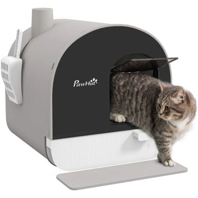 Arenero para Gatos PawHut - Gris, Privacidad, Bandeja Extraíble Arenero para Gatos PawHut - Gris, Privacidad, Bandeja Extraíble