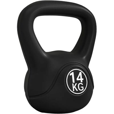 Kettlebell HOMCOM de 14kg - Mango Ancho, Resistente PVC, Relleno de Arena - Fitness Kettlebell HOMCOM de 14kg - Mango Ancho, Resistente PVC, Relleno de Arena - Fitness