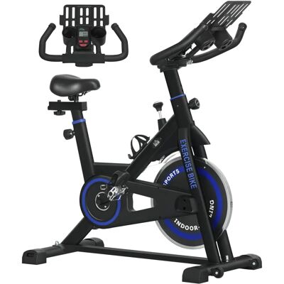 HOMCOM Bicicleta Estática Azul con Resistencia Ajustable - Bicicleta HOMCOM Bicicleta Estática Azul con Resistencia Ajustable - Bicicleta