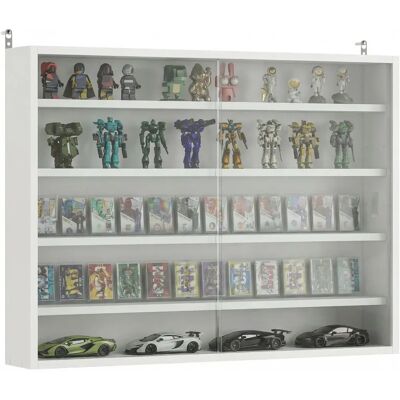 HOMCOM - Wandvitrine - Glass doors - Adjustable shelves - Display cabinet HOMCOM - Wandvitrine - Glass doors - Adjustable shelves - Display cabinet