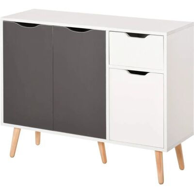 HOMCOM Buffet Moderne avec 3 Portes et Tiroir - 90x30x72 cm - Publicité HOMCOM Buffet Moderne avec 3 Portes et Tiroir - 90x30x72 cm - Publicité