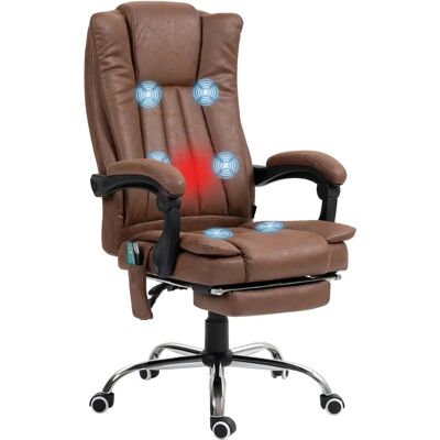 Silla de Oficina Masajeador Vinsetto - Marrón Silla de Oficina Masajeador Vinsetto - Marrón