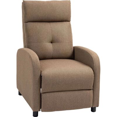 Sillón Relax HOMCOM - Ajustable, Marrón, 150kg, Fácil de Ensamblar Sillón Relax HOMCOM - Ajustable, Marrón, 150kg, Fácil de Ensamblar