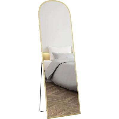 Espejo de cuerpo entero Homcom - Dorado, 50x170 cm, de pie o de pared Espejo de cuerpo entero Homcom - Dorado, 50x170 cm, de pie o de pared