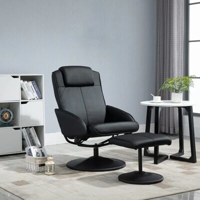 HOMCOM Sillón reclinable - Ergonómico, Negro HOMCOM Sillón reclinable - Ergonómico, Negro