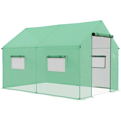 Invernadero Blanco 2x3x2 m Outsunny con Ventanas de Malla Invernadero Blanco 2x3x2 m Outsunny con Ventanas de Malla