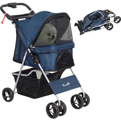 Cochecito para mascotas PawHut - Acero Oxford Azul - 75x46x94cm Cochecito para mascotas PawHut - Acero Oxford Azul - 75x46x94cm