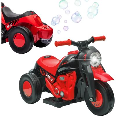 Motocicleta eléctrica infantil AIYAPLAY con función de burbujas - Rojo/Negro - 2-5A Motocicleta eléctrica infantil AIYAPLAY con función de burbujas - Rojo/Negro - 2-5A