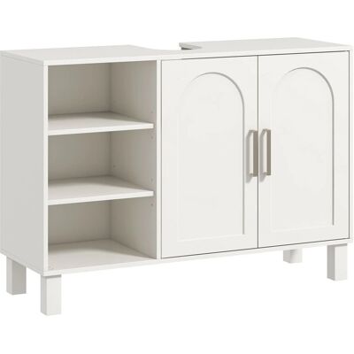 Armario de baño HOMCOM con 2 puertas y estantes ajustables - 90x30x63cm Armario de baño HOMCOM con 2 puertas y estantes ajustables - 90x30x63cm