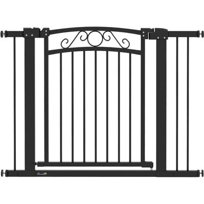 Puerta para Mascotas PawHut - Ancho Ajustable, 2 Extensiones, Acero & PA Puerta para Mascotas PawHut - Ancho Ajustable, 2 Extensiones, Acero & PA