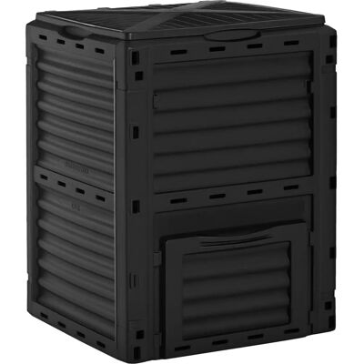 Compostador Preto 300L Outsunny com Ventilação Compostador Preto 300L Outsunny com Ventilação