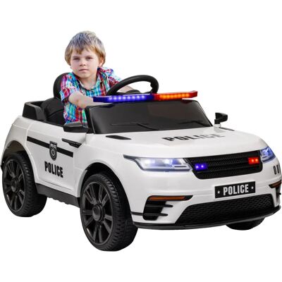 Coche eléctrico de policía para niños - Control remoto - Negro Coche eléctrico de policía para niños - Control remoto - Negro