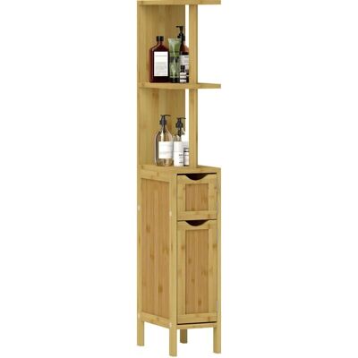 Columna de baño natural Homcom 18x30x120cm Columna de baño natural Homcom 18x30x120cm